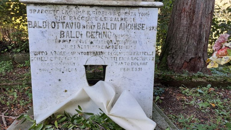 Monumento in ricordo di Gerino, Ottavio e Anchise Baldi, particolare