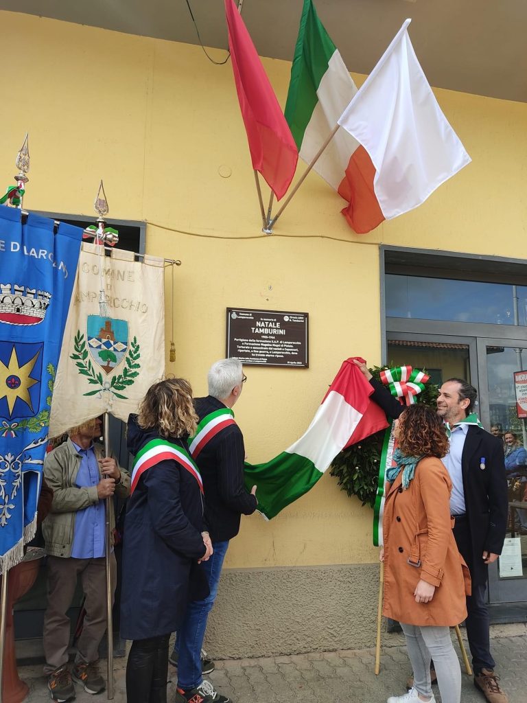 Inaugurazione della targa il 25 aprile 2023